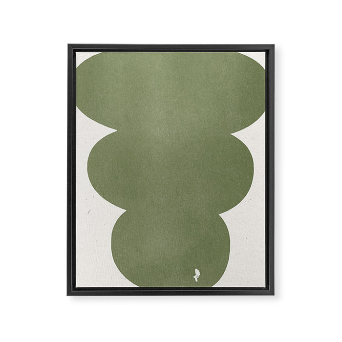 Greeny Modern Form Framed Canvas Print Gallery Image 1
