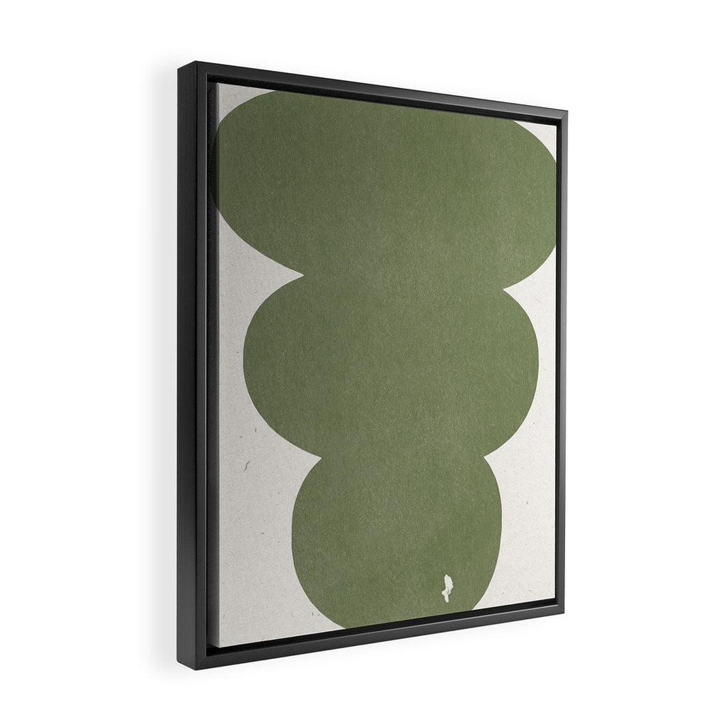 Greeny Modern Form Framed Canvas Print Gallery Image 2