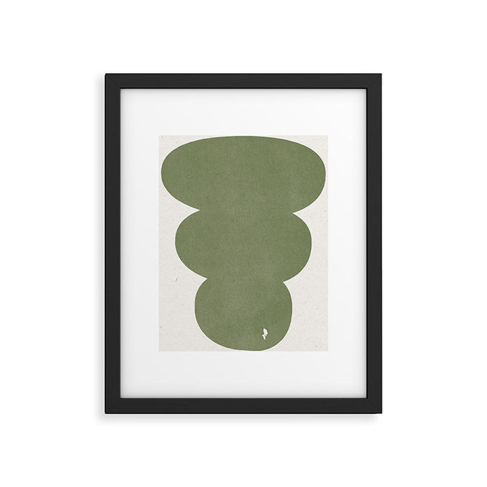 Greeny Modern Form Framed Art Print Gallery Image 1
