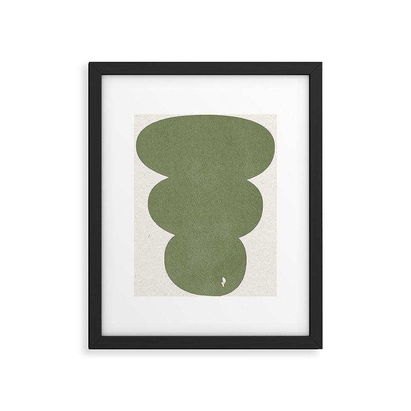 Greeny Modern Form Framed Art Print Gallery Image 5