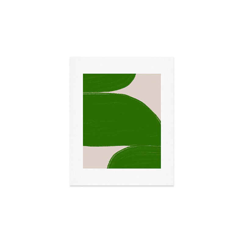 Greeny Shapes  Art Print Gallery Image 1