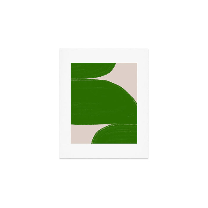 Greeny Shapes  Art Print Gallery Image 1