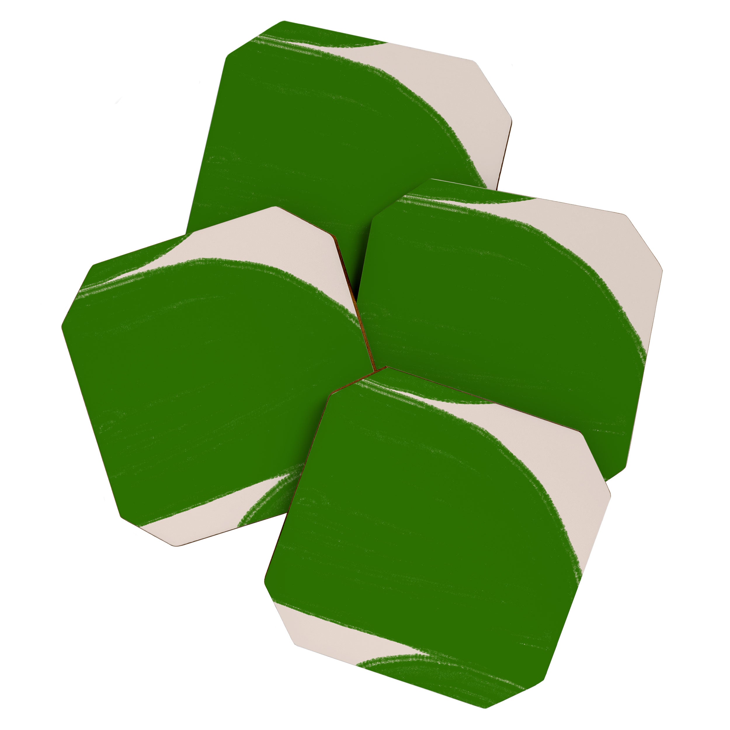 Greeny Shapes  Coaster Gallery Image 1