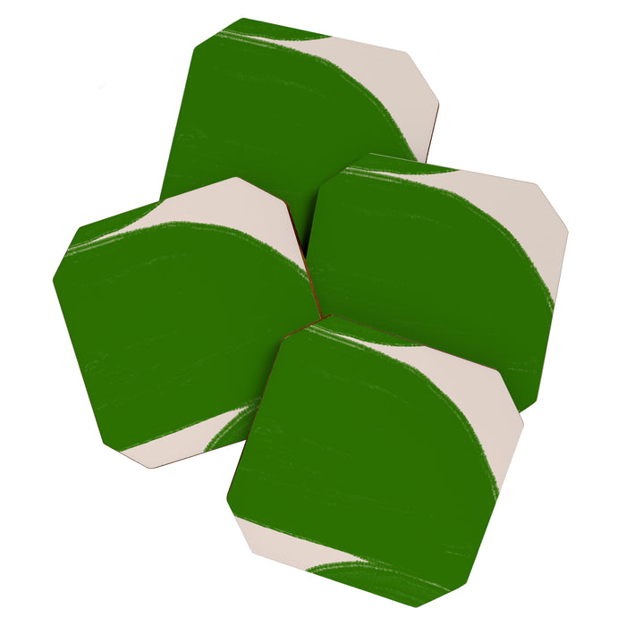 Greeny Shapes  Coaster Gallery Image 1