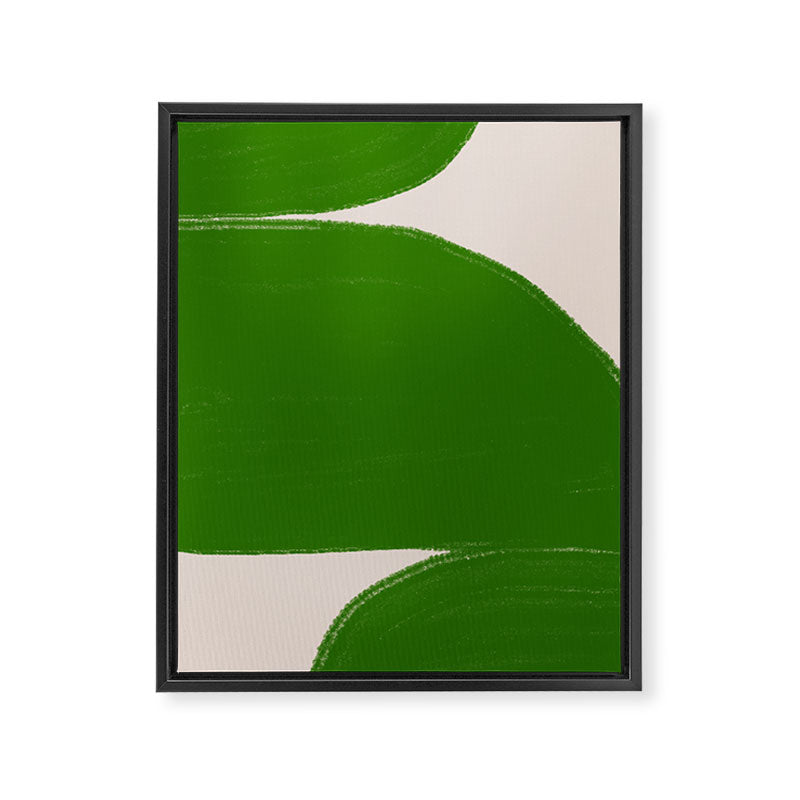 Greeny Shapes  Framed Canvas Print Gallery Image 6