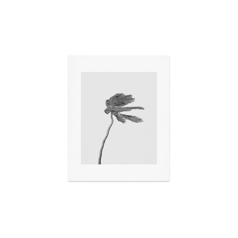 Grey Palm Tree Art Print Gallery Image 1