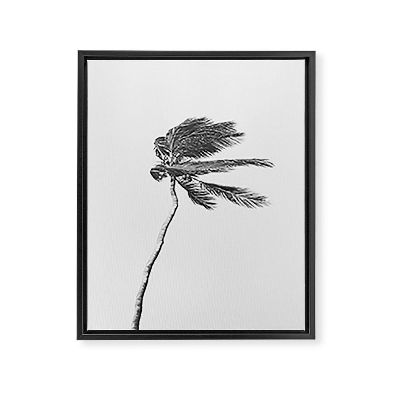 Grey Palm Tree Framed Canvas Print Gallery Image 6