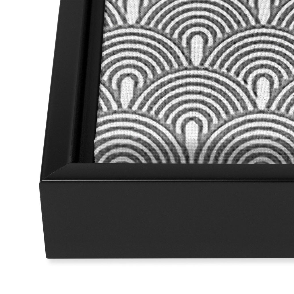 Grey Waves Framed Canvas Print Gallery Image 3