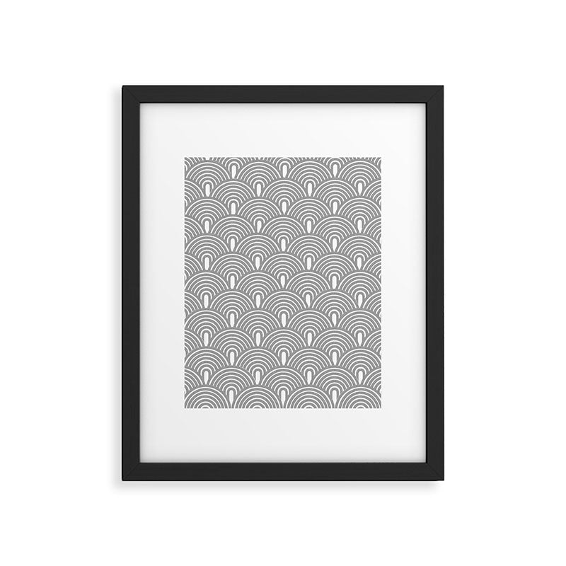 Grey Waves Framed Art Print Gallery Image 4