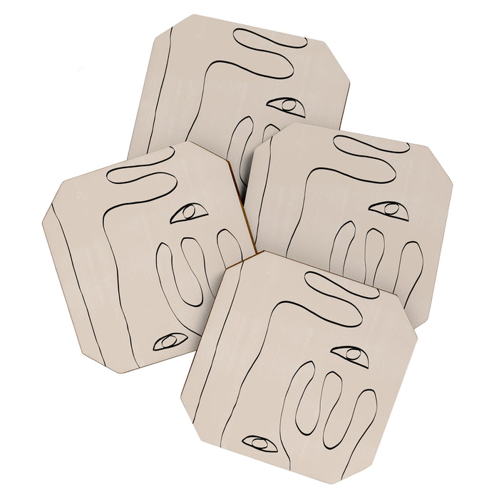 Her, Abstract Face Coaster Gallery Image 1