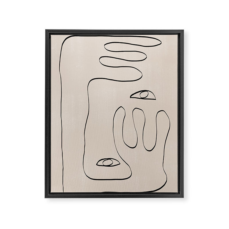 Her, Abstract Face Framed Canvas Print Gallery Image 6