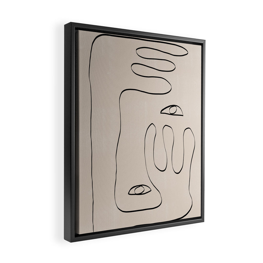 Her, Abstract Face Framed Canvas Print Gallery Image 2