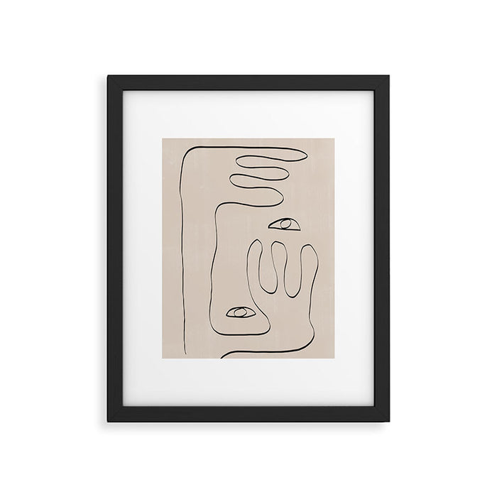 Her, Abstract Face Framed Art Print Gallery Image 1