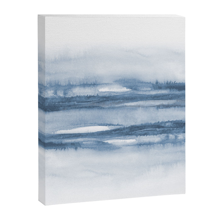 Indigo Clouds, Blue Abstract Art Canvas Print Gallery Image 1