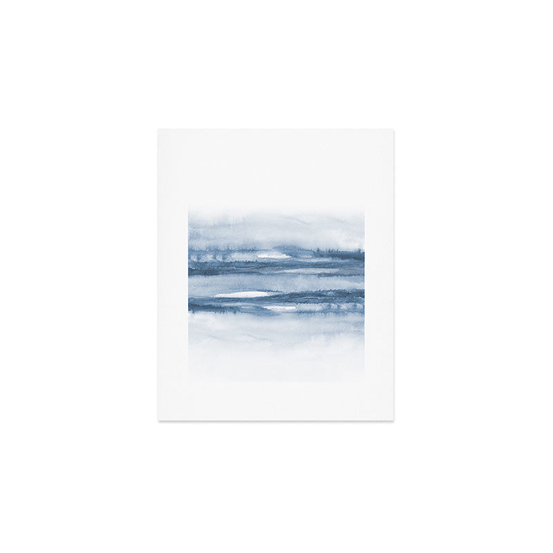 Indigo Clouds, Blue Abstract Art Art Print Gallery Image 1