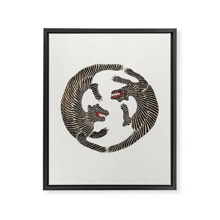 Japanese Tiger Framed Canvas Print Gallery Image 1