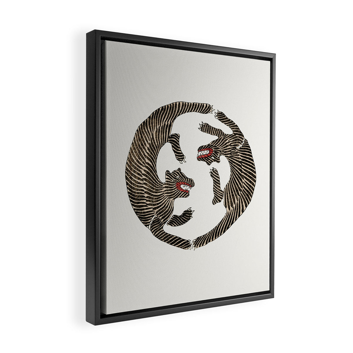 Japanese Tiger Framed Canvas Print Gallery Image 2