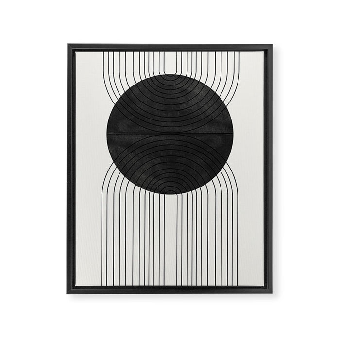 Line Art and Circle Framed Canvas Print Gallery Image 1