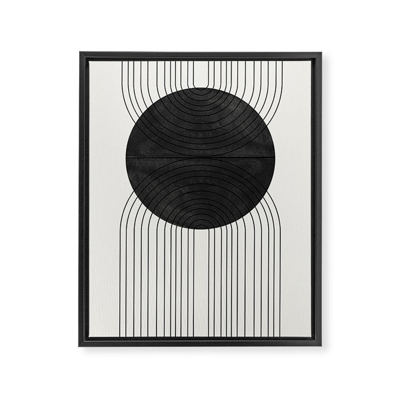Line Art and Circle Framed Canvas Print Gallery Image 6