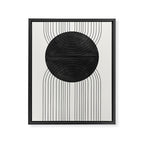 Line Art and Circle Framed Canvas Print Gallery Image 6