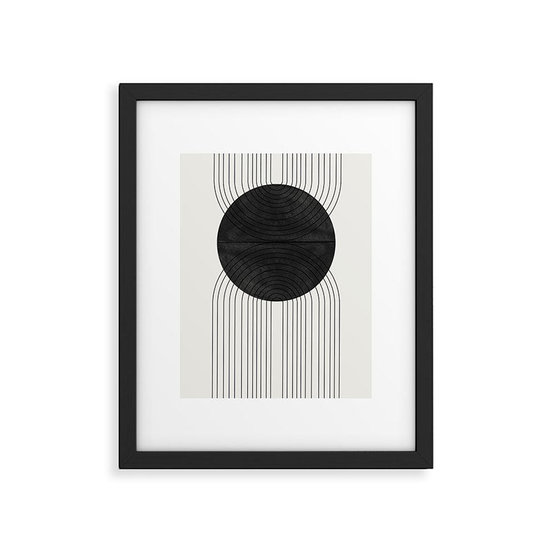 Line Art and Circle Framed Art Print Gallery Image 5