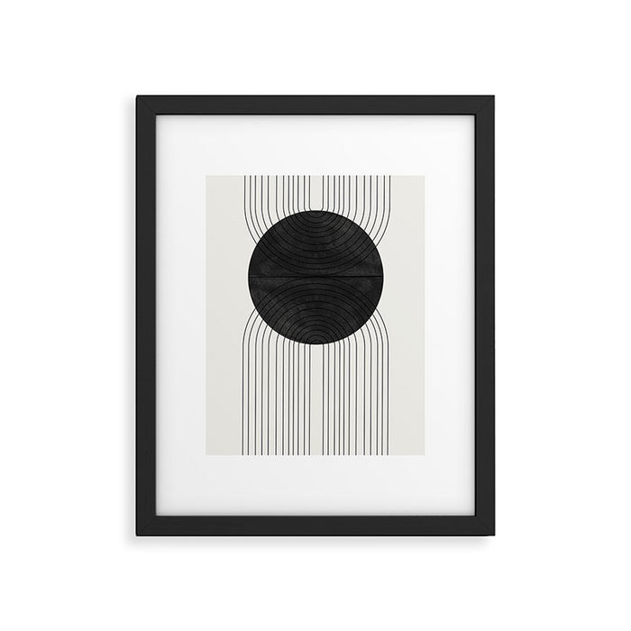 Line Art and Circle Framed Art Print Gallery Image 1