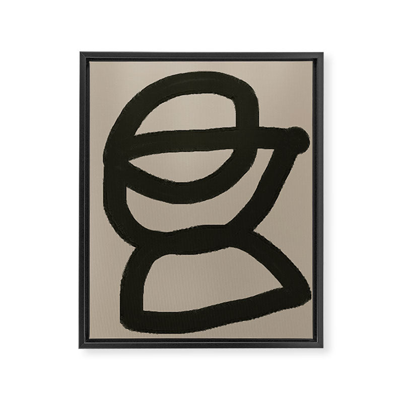 Line Art Modern Shape Graphic Framed Canvas Print Gallery Image 6