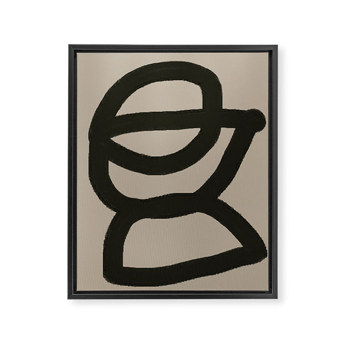 Line Art Modern Shape Graphic Framed Canvas Print Gallery Image 1