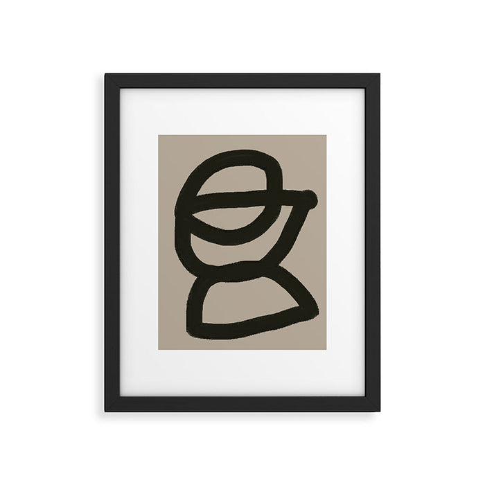 Line Art Modern Shape Graphic Framed Art Print Gallery Image 1