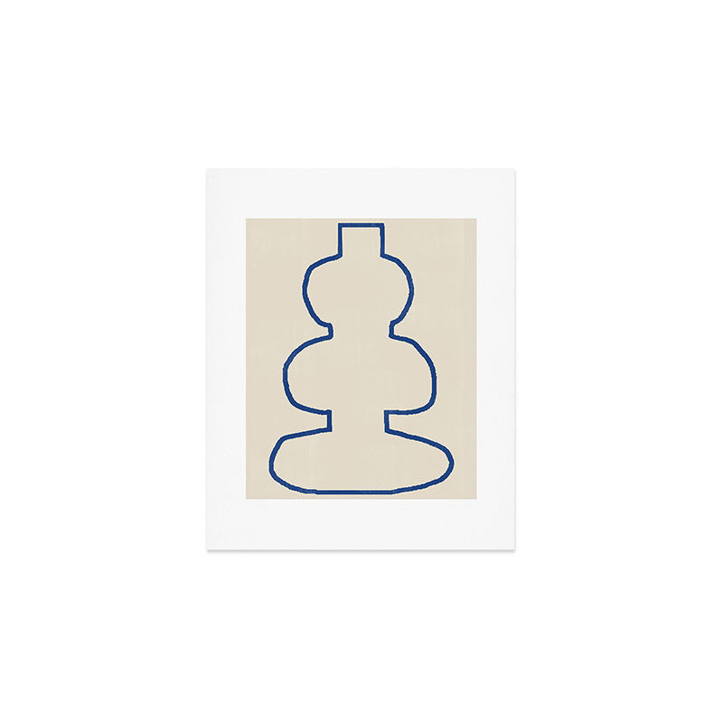 Line Art Study Shape Vase No.8 Art Print Gallery Image 1