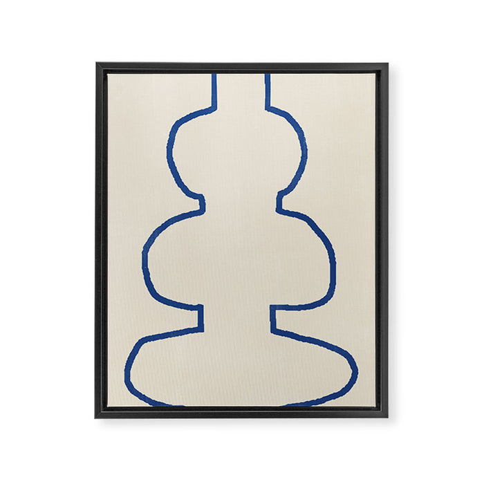 Line Art Study Shape Vase No.8 Framed Canvas Print Gallery Image 1
