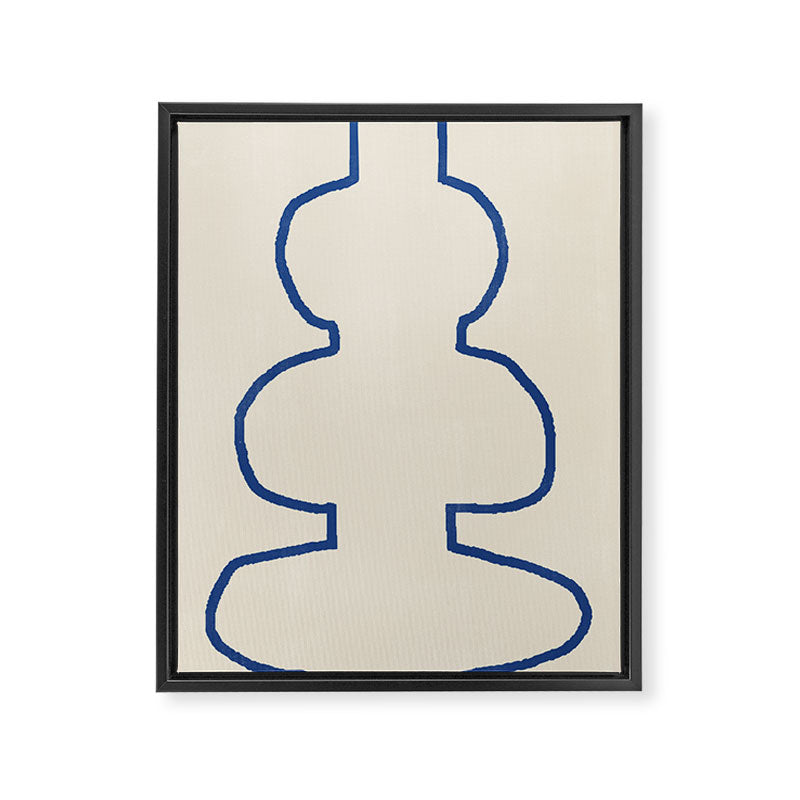 Line Art Study Shape Vase No.8 Framed Canvas Print Gallery Image 6