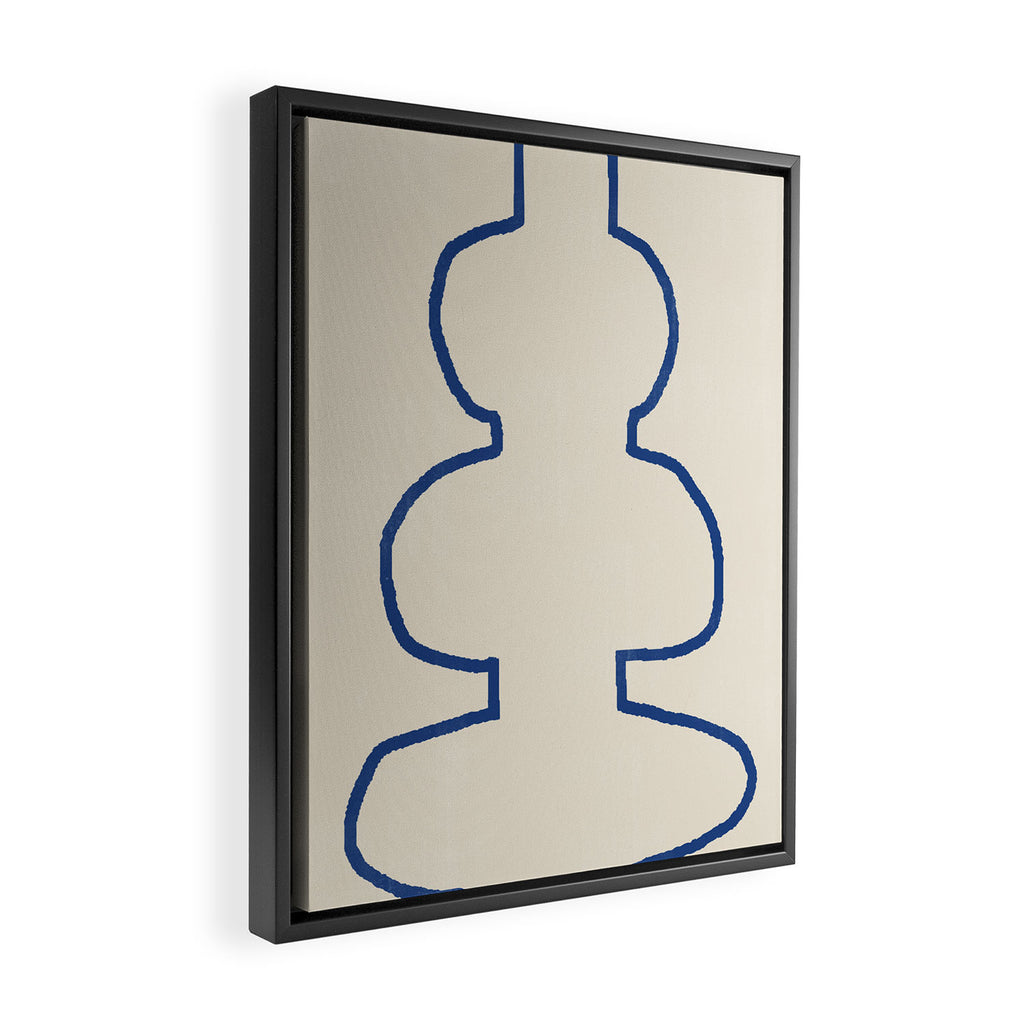 Line Art Study Shape Vase No.8 Framed Canvas Print Gallery Image 2