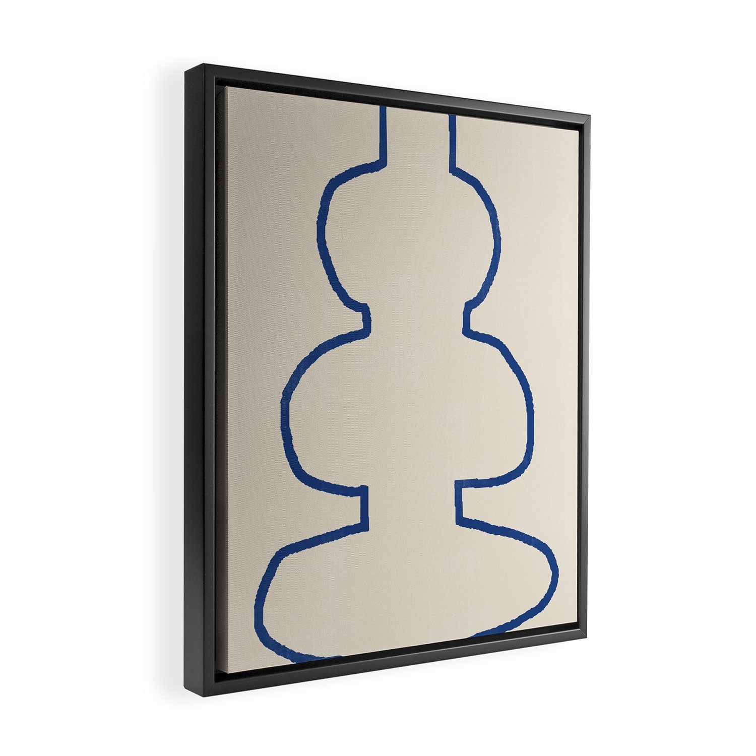Line Art Study Shape Vase No.8 Framed Canvas Print Gallery Image 2