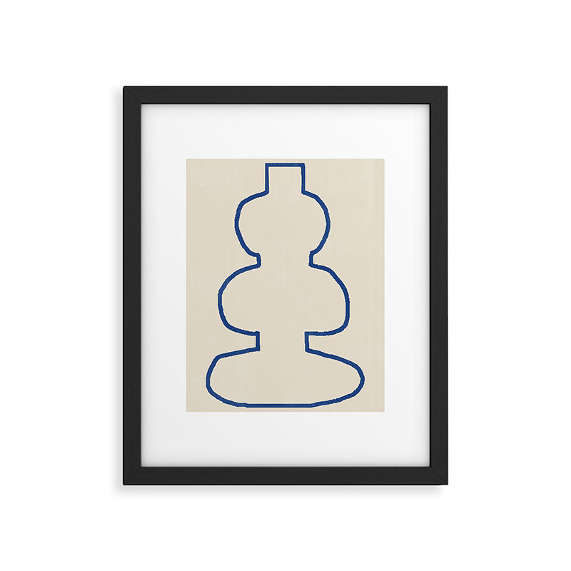 Line Art Study Shape Vase No.8 Framed Art Print Gallery Image 1