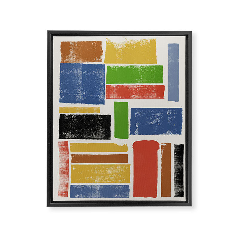 Lino Cut Balance Framed Canvas Print Gallery Image 6