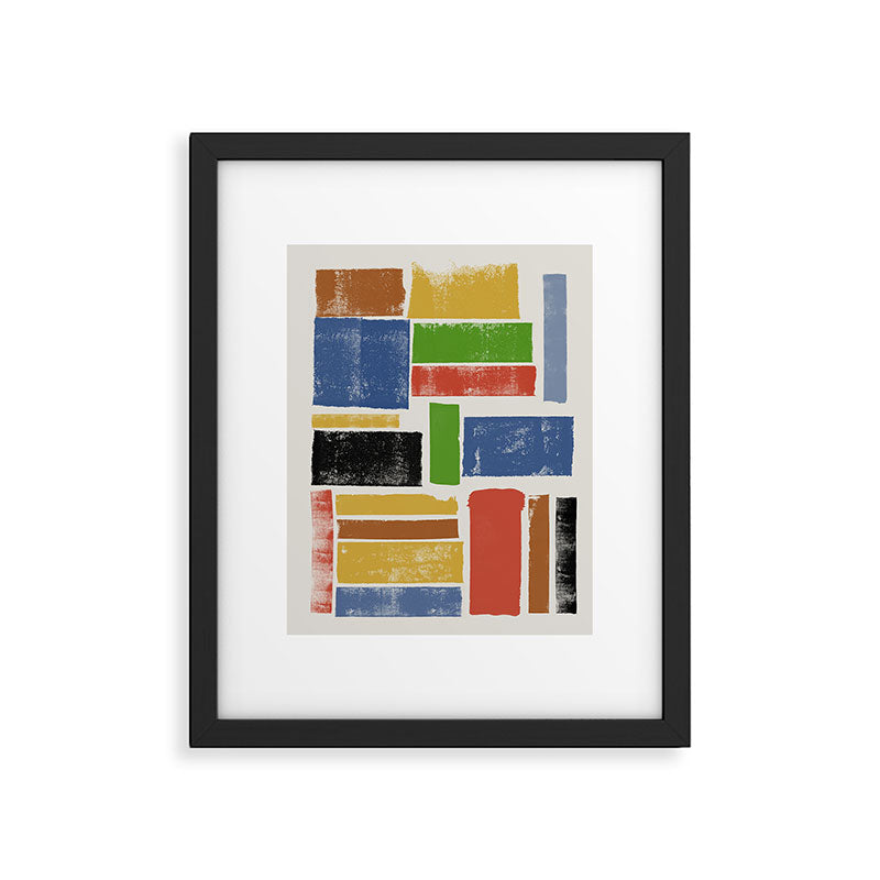 Lino Cut Balance Framed Art Print Gallery Image 5