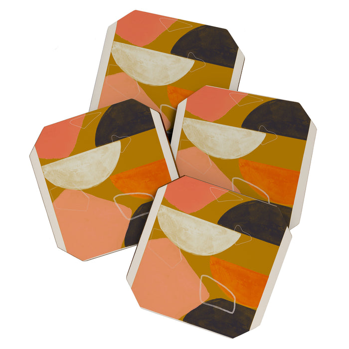 Mid Century Abstract  Coaster Gallery Image 1