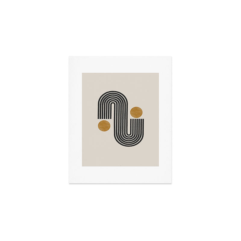 Mid Century Black Mustard  Art Print Gallery Image 1
