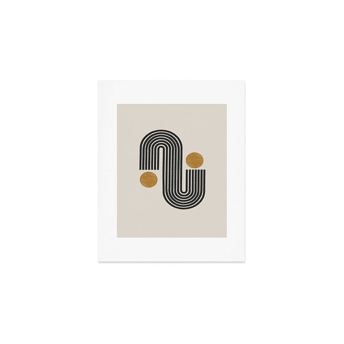 Mid Century Black Mustard  Art Print Gallery Image 1