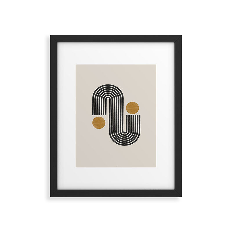 Mid Century Black Mustard  Framed Art Print Gallery Image 5
