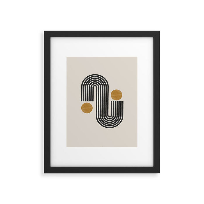 Mid Century Black Mustard  Framed Art Print Gallery Image 1