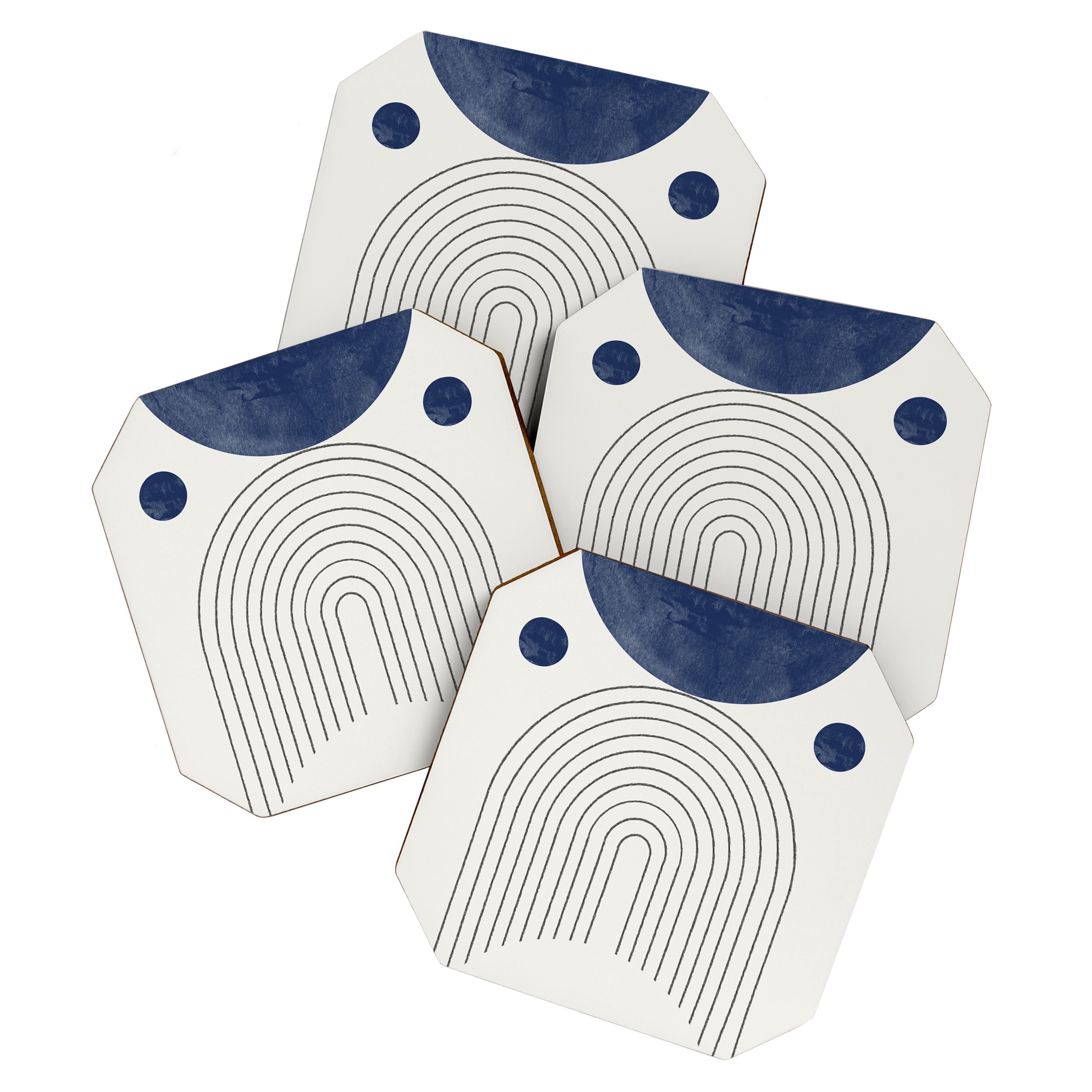 Mid Century Modern Arch & Moon Coaster Gallery Image 1