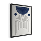 Mid Century Modern Arch & Moon Framed Canvas Print Gallery Image 2