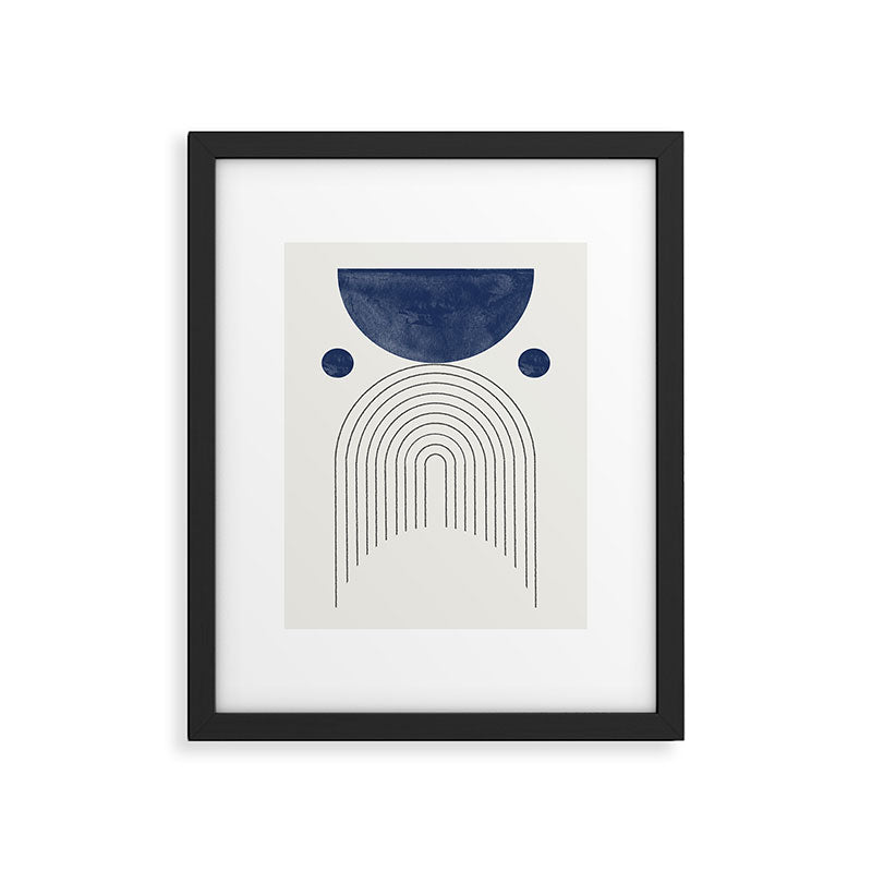 Mid Century Modern Arch & Moon Framed Art Print Gallery Image 5