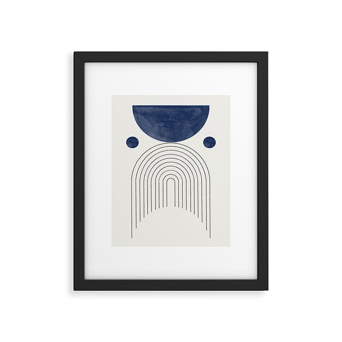 Mid Century Modern Arch & Moon Framed Art Print Gallery Image 1