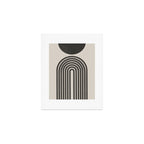 Mid Century Modern Beige and Black  Art Print Gallery Image 1