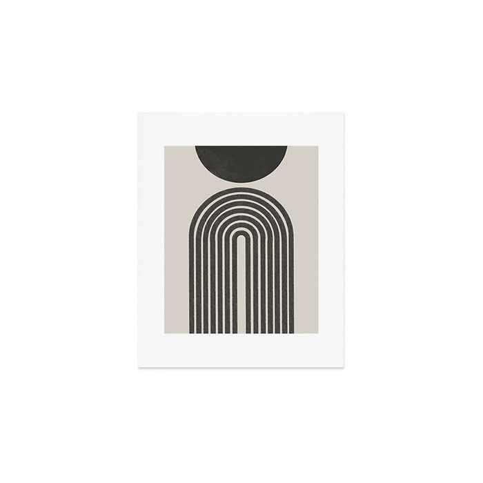Mid Century Modern Beige and Black  Art Print Gallery Image 1