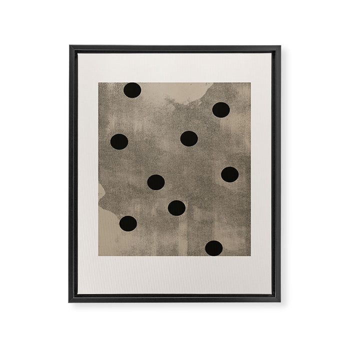 Mid Century Modern Dots Framed Canvas Print Gallery Image 1