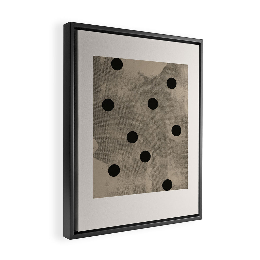 Mid Century Modern Dots Framed Canvas Print Gallery Image 2